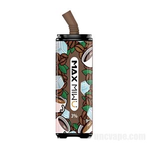 Max Miwu Coke Tin 使い捨て電子タバコ # 生ココナッツラテ 3600 パフ 600mah