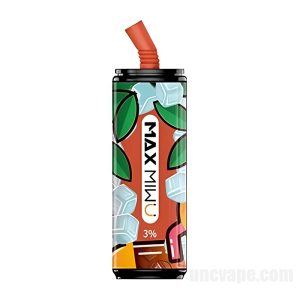 Max Miwu Coke Tin 使い捨て電子タバコ #レモン紅茶 3600 パフ 3%
