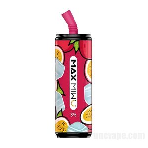 Max Miwu Coke Tin 使い捨て電子タバコ 3600 パフ #パッションフルーツアイス