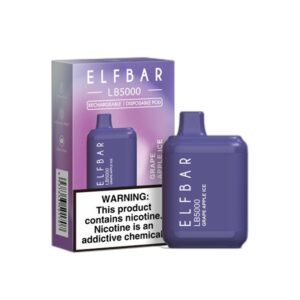 ELF BAR LB5000 Disposable 5000パフ Grape Apple Ice 650mAh